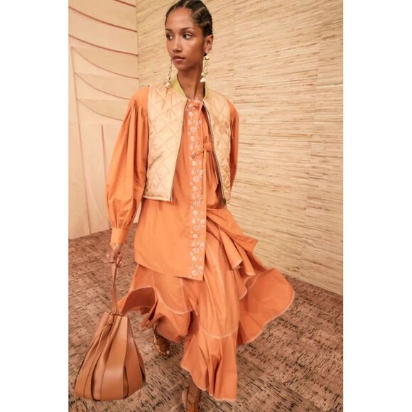 Ulla Johnson Scarlette Tunic Top Salute Buttondown Embroidered Cotton M 6 234599 - Picture 3 of 10